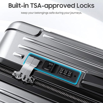 20 Inch carry on luggage airline approved Lightweight carry on luggage 22x14x9 airline approved with TSA lock 8 Double Spinner Wheels Hard Shell Luggage Suitcase with TSA Lock suitcases with wheels