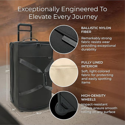 Briggs & Riley Travel Duffel Bag - Weekender & Overnight Luggage for Women & Men, Softside Bag
