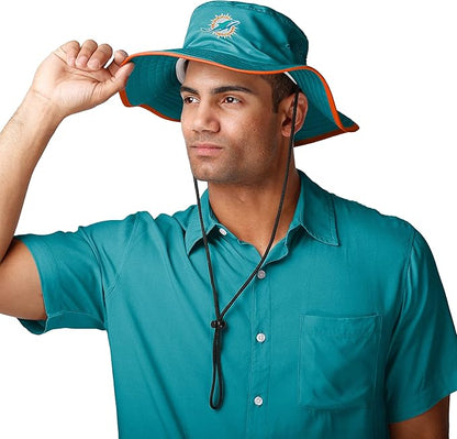 NFL Solid Team Color Logo Sport Outdoor Sun Bucket Boonie Hat