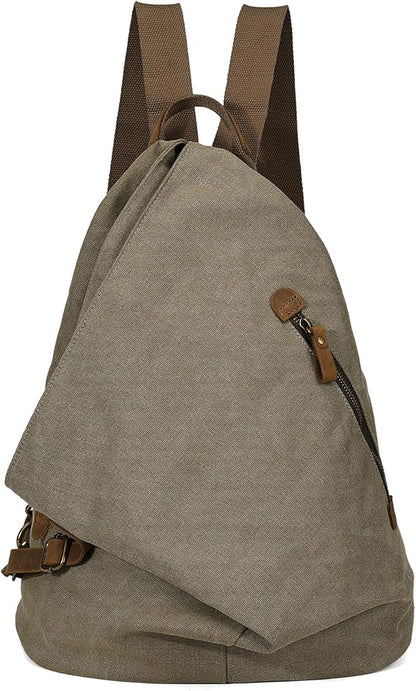 KL928 Canvas Vintage Backpack – Large Casual Daypack Outdoor Travel Rucksack Hiking Backpacks for Men Women