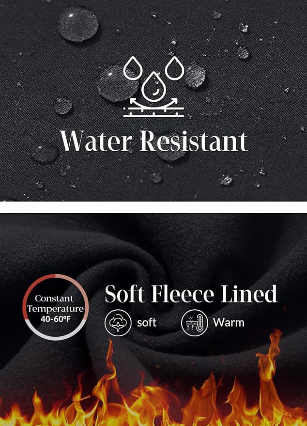 baleaf Women's Fleece Lined Pants Winter Thermal Water Resistant Crossover Flare Leggings Warm Bootcut Hiking Outdoor