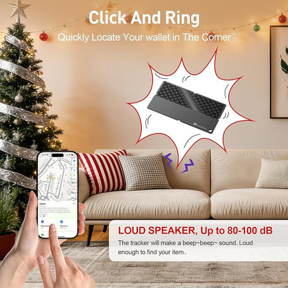 2025 [Apple MFi Certified] (iOS Only) Bluetooth Tracker Smart Card for Apple Find My iPhone Wallet GPS Tracker, 5-10 Years Staying Power, Keys Finder and Item Locator for Keys, Bags, Passport