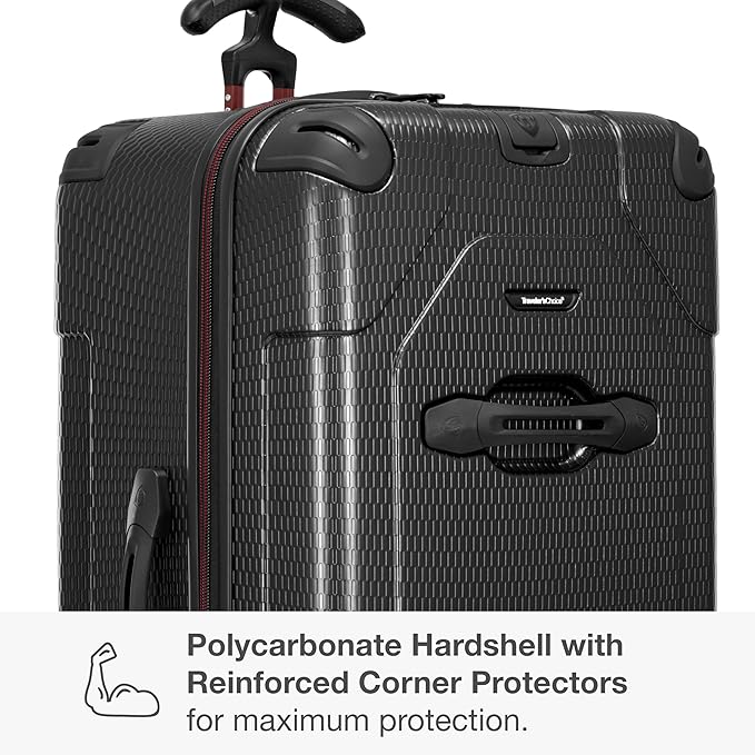 Traveler's Choice Maxporter II 30" Hardside Spinner Trunk Luggage, TSA Lock, Black