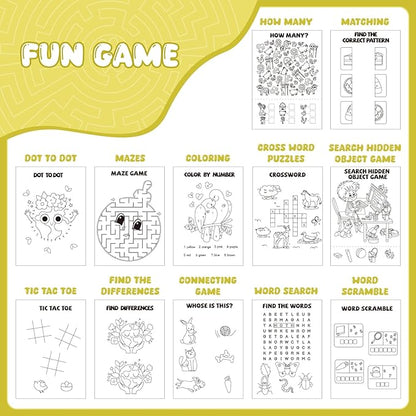 BenLouis 24 pcs Mini Activity Books for Kids ages 4-8-12 Small Activity Books Party Favors Bulk Mazes Coloring and More for Classroom Travel Birthday Goodie Bag Gift Stuffer(Colorful)