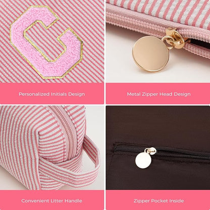 Customized Mothers Day Gifts - Birthday Gift for Mom,Gifts From Daughter,Mother in Law Gifts,Mama Gift Idea,Makeup Bag Set Cosmetic Bag - Peach,C