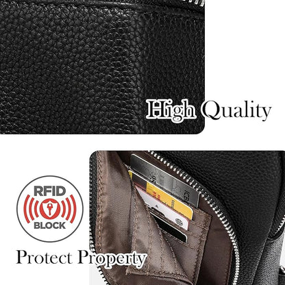 INICAT RFID Blocking Sling Bag,Anti Theft Crossbody Bags for Women,Travel Gifts Cross Body Purses Vegan Leather