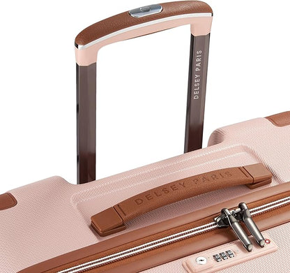 DELSEY PARIS Chatelet Air 2.0 Hardside Luggage with Spinner Wheels, Blush Pink, Checked-Large 28 Inch