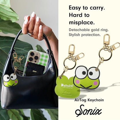 Sonix x Sanrio Character Keychain Case Compatible with Apple AirTag | Protective Cover Keychain Case for AirTag | Keroppi