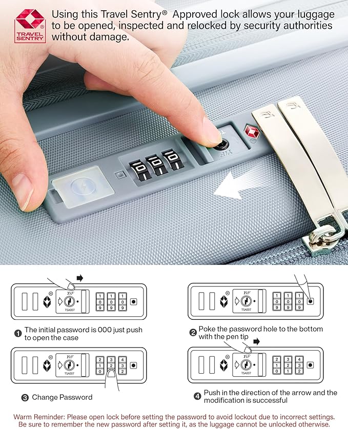 Hanke 20 Inch Expandable Carry On Luggage Airline Approved Top Opening Travel Luggage Rolling Suitcase with Cup Holder Hard Shell Suitcases with Wheels (Grey)