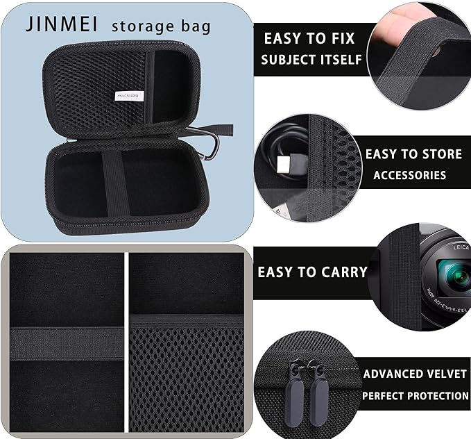 Hard EVA Carrying Storage Case Compatible with Panasonic LUMIX ZS99 Camera/DC-ZS70 /ZS80 /ZS60 /ZS100 Digital Camera,Protective Travel storage box