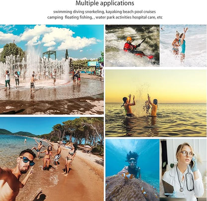 wellhouse Waterproof Phone Pouch, Waterproof Phone Case for iPhone 16 15 14 13 12 Pro Max XS Samsung, IPX8 3D Cellphone Dry Bag Beach Essentials (1 Pack - White7.0, 7 inch)