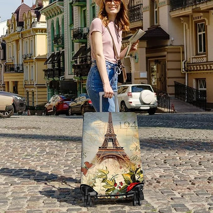 Travel Luggage Cover Suitcase Protector Fits 18-32 Inch Wheel Covers PatternedTravel Related Items Flower Luggage Protector Elastic S