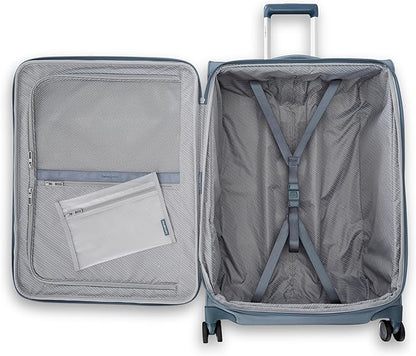 Samsonite UpLIFT Lightweight Large Checked Softside Luggage with Spinner Wheels - Expandable - Airline-Approved, Polyester Soft Suitcase for Ultra Light Travel - Elemental Blue