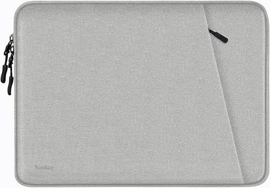 Laptop Case 14 inch, Shockproof Protective Computer Bag with Accessories Pocket, Portable Laptop Sleeve Compatible for 14 inch MacBook Air/Pro, Dell, HP, Acer, Asus, Lenovo, Gray