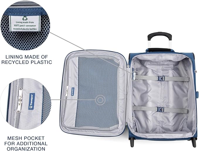 Travelpro Maxlite 5 Softside Expandable Upright 2 Wheel Carry-on Luggage, Lightweight, 20-Inch — Ensign Blue