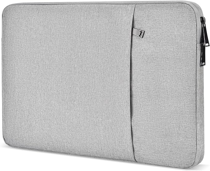 14 inch Laptop Sleeve Case for HP Lenovo Dell ASUS Acer Chromebook 14, HP Stream 14, Dell XPS 15, Inspiron 14, Lenovo ideapad 14, Asus Zenbook 14, Razer Blade 15 Water-Resistant Computer Bag -Grey