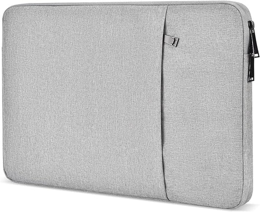 14 inch Laptop Sleeve Case for HP Lenovo Dell ASUS Acer Chromebook 14, HP Stream 14, Dell XPS 15, Inspiron 14, Lenovo ideapad 14, Asus Zenbook 14, Razer Blade 15 Water-Resistant Computer Bag -Grey