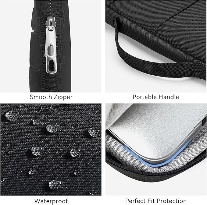 Omnpak for 13.6 inch MacBook Air Case Sleeve Compatible with MacBook 13 inch, 14-inch New MacBook Pro M5/M4/M3/M2/M1 Pro/Max, Water Repellent Laptop Case with Handle