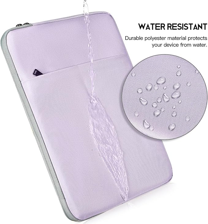 CaseBuy MacBook Air 15 inch Sleeve Water-Resistant Protective Case for 2025 2024 MacBook Air 15 M2 M3 M4 Chip A2941 A3241 Laptop Carrying Case Cover Slim Traveling Accessories Bag -Purple