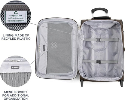Travelpro Maxlite 5 Softside Expandable Upright 2 Wheel Carry-on Luggage, Lightweight, 22-Inch — Mocha