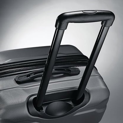 Samsonite Omni PC Hardside Expandable Luggage with Spinner Wheels, Checked-Large 28-Inch, Charcoal