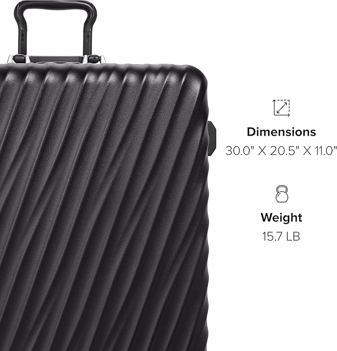TUMI 19 Degree Frame Extended Trip 4 Wheel Packing Case - Lightweight Suitcase - Hard Shell Luggage - 30.0" X 20.5" X 11.0" - Black Texture