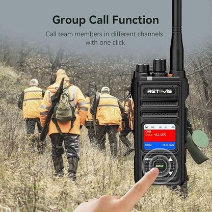 Retevis NR30S GMRS Long Range 2 Way Radio,IP67 Waterproof Two Way Radio,High Output,Professional Walkie Talkies for Emergency,Noise Canceling,2800mAh,NOAA,Group Call,for Off-Road Hunting (2 Pack)