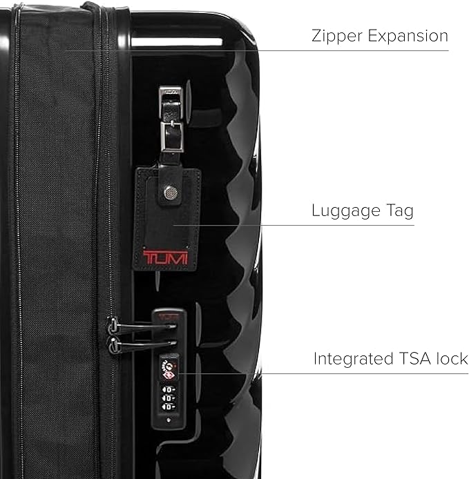 TUMI - 19 Degree Medium Checked Luggage 4 Wheeled Packing Case - Hard Shell Suitcase - 26.0" X 17.5" X 10.0" - Black