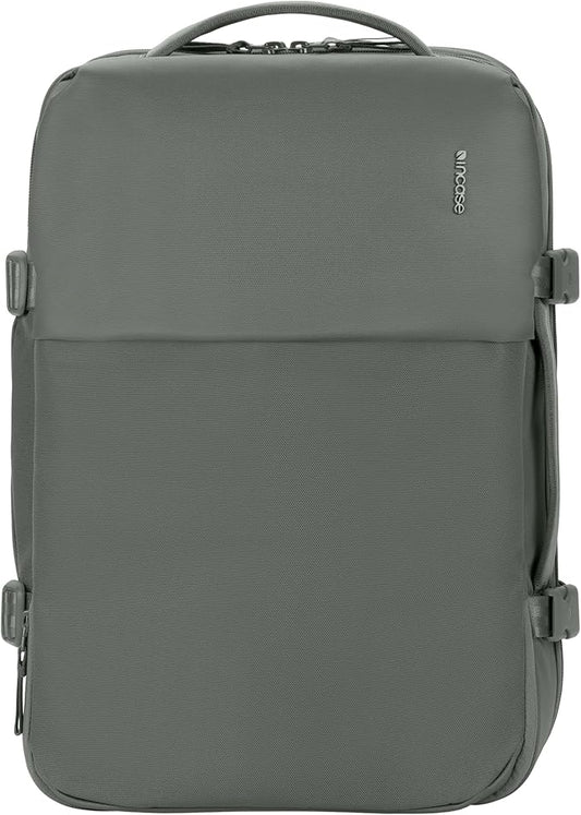 Incase A.R.C. Travel Backpack 38L – Expandable Carry On Luggage, Fits up to 17" Laptop – Butterfly Opening, Quick Access Pocket, Shoe Storage – Airplane Travel Essentials, Weekend Bag – Smoked Ivy