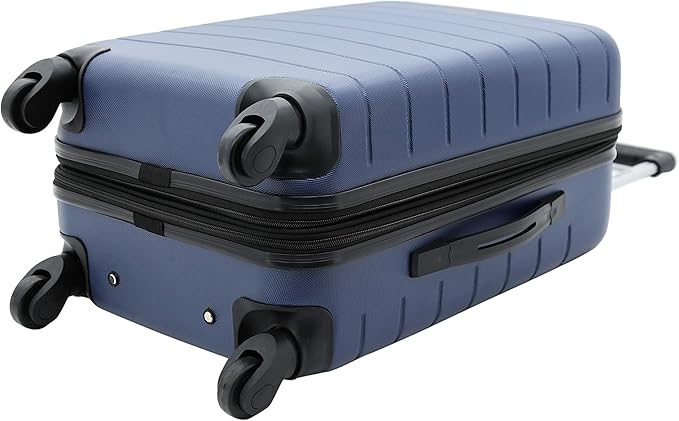Wrangler 20" Smart Spinner Carry-On Luggage With Usb Charging Port, 20 Inch Carry-On, Navy Blue