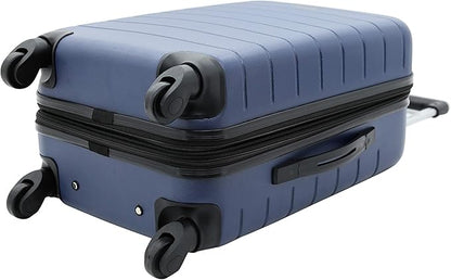 Wrangler 20" Smart Spinner Carry-On Luggage With Usb Charging Port, 20 Inch Carry-On, Navy Blue
