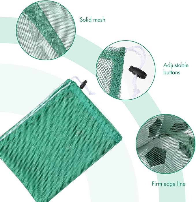 Berlune 30 Pack Large Mesh Laundry Bags, 24 x 36 Inch Bulk Wash Set with Drawstring for Commercial Use, Dorms, Vacation Rentals, Laundromats, Apartments & Facilities(Green)