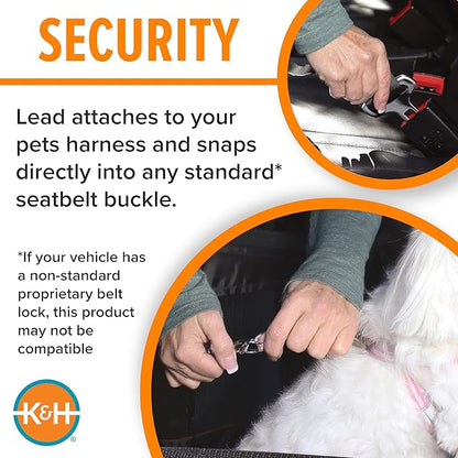K&H Pet Products Buckle N Go Dog Car Seat for Small Dogs, Waterproof Fabric, Breathable Mesh Sides, Adjustable Seat Belt Leash, Carseat for Small Pets, Car Seat Carrier - XS 16 X 14 X 14in