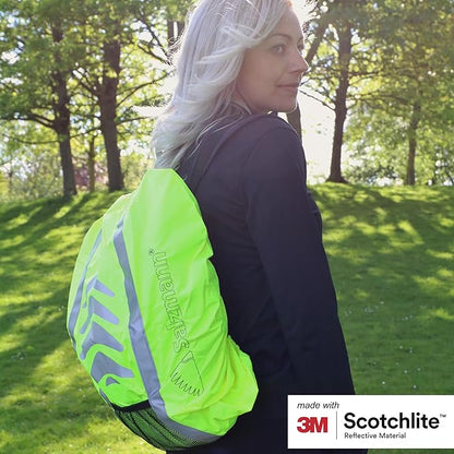 Salzmann 3M Reflective Backpack Cover | High Visibility, Waterproof & Weatherproof | Ideal for Cycling, Running & Hiking