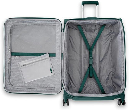 Samsonite UpLIFT Lightweight Large Checked Softside 3-Piece Luggage Set with Spinner Wheels - Expandable - Airline-Approved, Polyester Soft Suitcase for Ultra Light Travel - Emerald Green