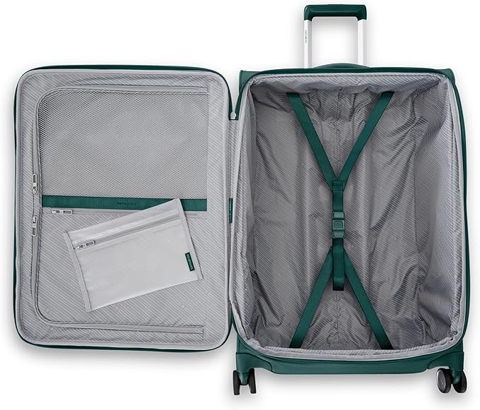 Samsonite UpLIFT Lightweight Softside Carry-On Luggage with Spinner Wheels - Expandable - Airline-Approved, Polyester Soft Suitcase for Ultra Light Travel - Emerald Green