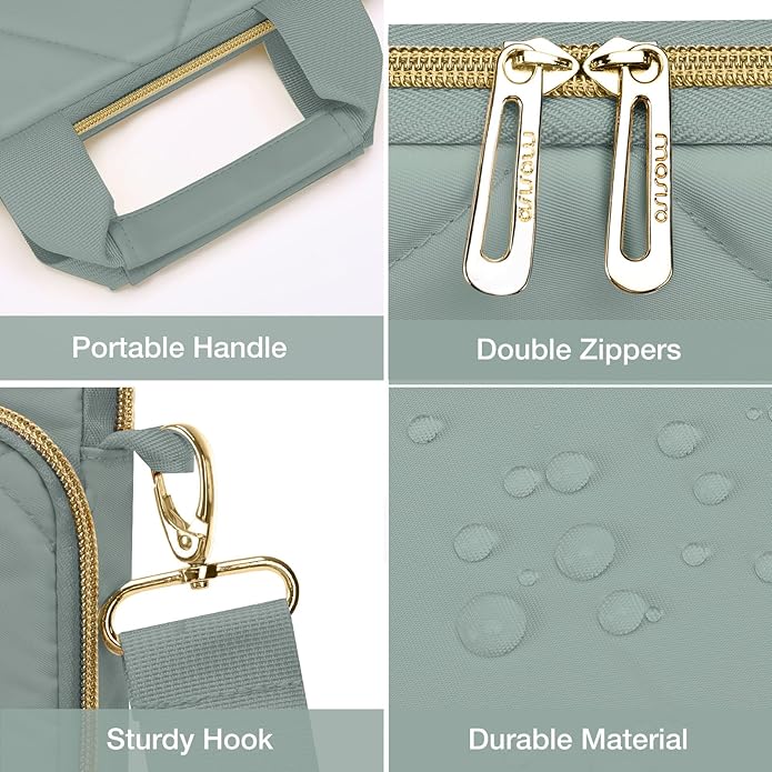 MOSISO Vertical Laptop Shoulder Bag,Computer Bag,Rhombus Quilted Messenger Bag with Front Pocket&Handle&Belt