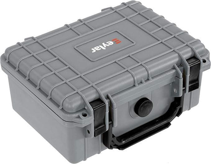 Eylar Protective Camera Hard Case Water & Shock Proof w/Foam, TSA Standards 9.12 inch 7.56 inch 4.37 inch (Gray)