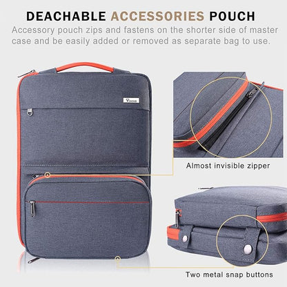 Voova Laptop Sleeve Case 13 14 Inch Compatible with MacBook Air 13 M2/M3/M4, MacBook Pro 13/14,13.5”Surface Laptop 4/5,Chromebook 14,2 in 1 Waterproof Computer Bag with Detachable Accessory Pouch