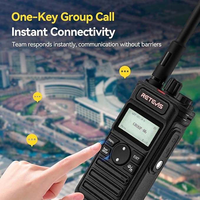 Retevis RT86S Heavy Duty 2 Way Radio Long Range, High Power Walkie Talkies, NOAA, Group Call, Emergency Alarm, 2600mAh,6 Way Charger, Waterproof Radio for Commercial, Industrial, School(6 Pack)