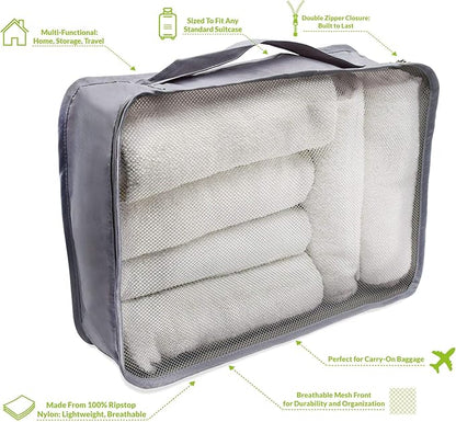 Rolling Nomad 4 Set Packing Cubes for Suitcases, Travel, Camping