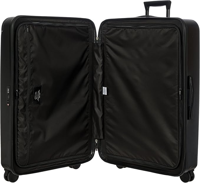 Bric's Amalfi Lightweight Hard Shell Suitcase – Expandable Checked Luggage with Water-Repellent Zip, Smooth 360° Wheels & TSA Lock - 32 Inch, Black