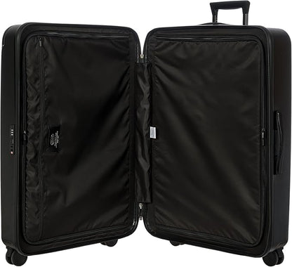 Bric's Amalfi Lightweight Hard Shell Suitcase – Expandable Checked Luggage with Water-Repellent Zip, Smooth 360° Wheels & TSA Lock - 32 Inch, Black