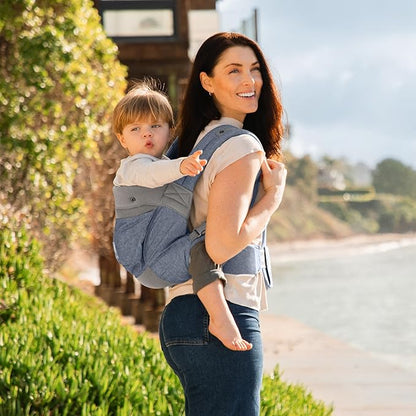 LÍLLÉbaby 3-in-1 Ergonomic CarryOn Airflow Toddler Carrier with Lumbar Support & Breathable Mesh Lining (25-60 lbs), Supportive & Comfortable, Multi-Position Carrying for Hiking & Travel (Chambray)