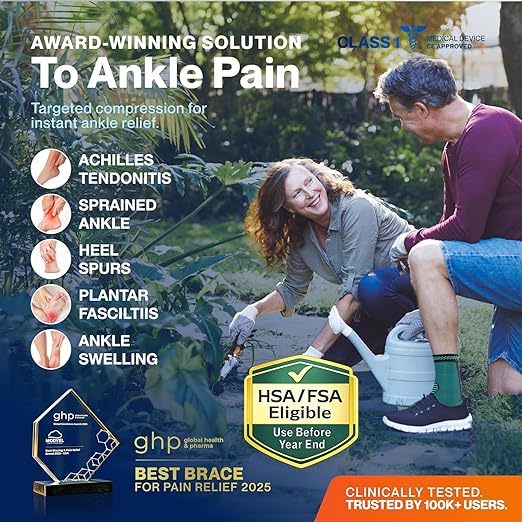 Modvel Foot & Ankle Brace Socks for Sprained Ankle Compression Sleeve - Plantar Fasciitis Relief Brace, Foot Support for pain Women & Men - Tendonitis & Arthritis Feet Sleeve, Stabilizing Ankles Wrap