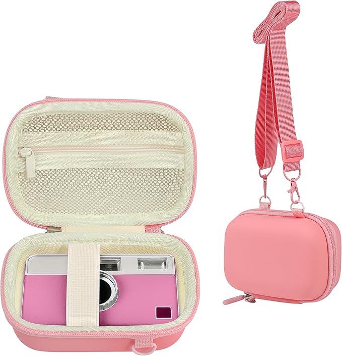 Leayjeen Digital Camera Case Compatible with KODAK EKTAR H35 H35N Half Frame Film Camera，Storage Holder Organizer for Kodak Ultra F9 M35 M38 Paper Shoot Camera-Pink(Case Only)