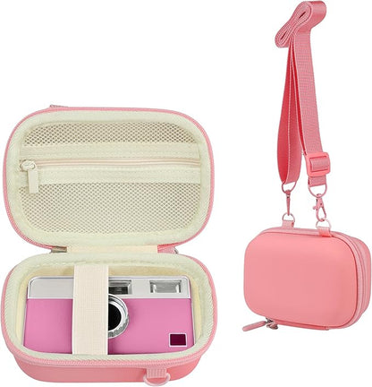 Leayjeen Digital Camera Case Compatible with KODAK EKTAR H35 H35N Half Frame Film Camera，Storage Holder Organizer for Kodak Ultra F9 M35 M38 Paper Shoot Camera-Pink(Case Only)