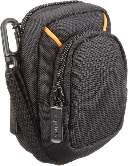 Amazon Basics Medium Point and Shoot Camera Case, Interior dimension 4.29 x 2.52 x 0.91 inches, (Fits devices - 2.4 x 1 x 4 inches), Black, Solid