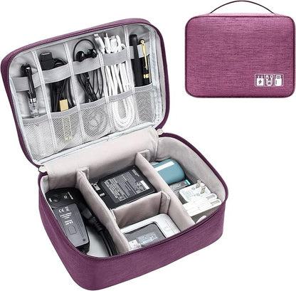 Electronics Organizer Travel Cable Organizer Bag Waterproof Portable Digital Storage Bag Electronic Accessories Case Cable Charger Organizer Case