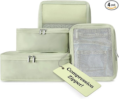 Vandel Space-Saving Compression Packing Cubes for Women, Men, Compressible Carry On Suit Case Organizer Luggage Packing Cubes for Travel Organizer Bags for Luggage and Backpacks, Suitcase Cube